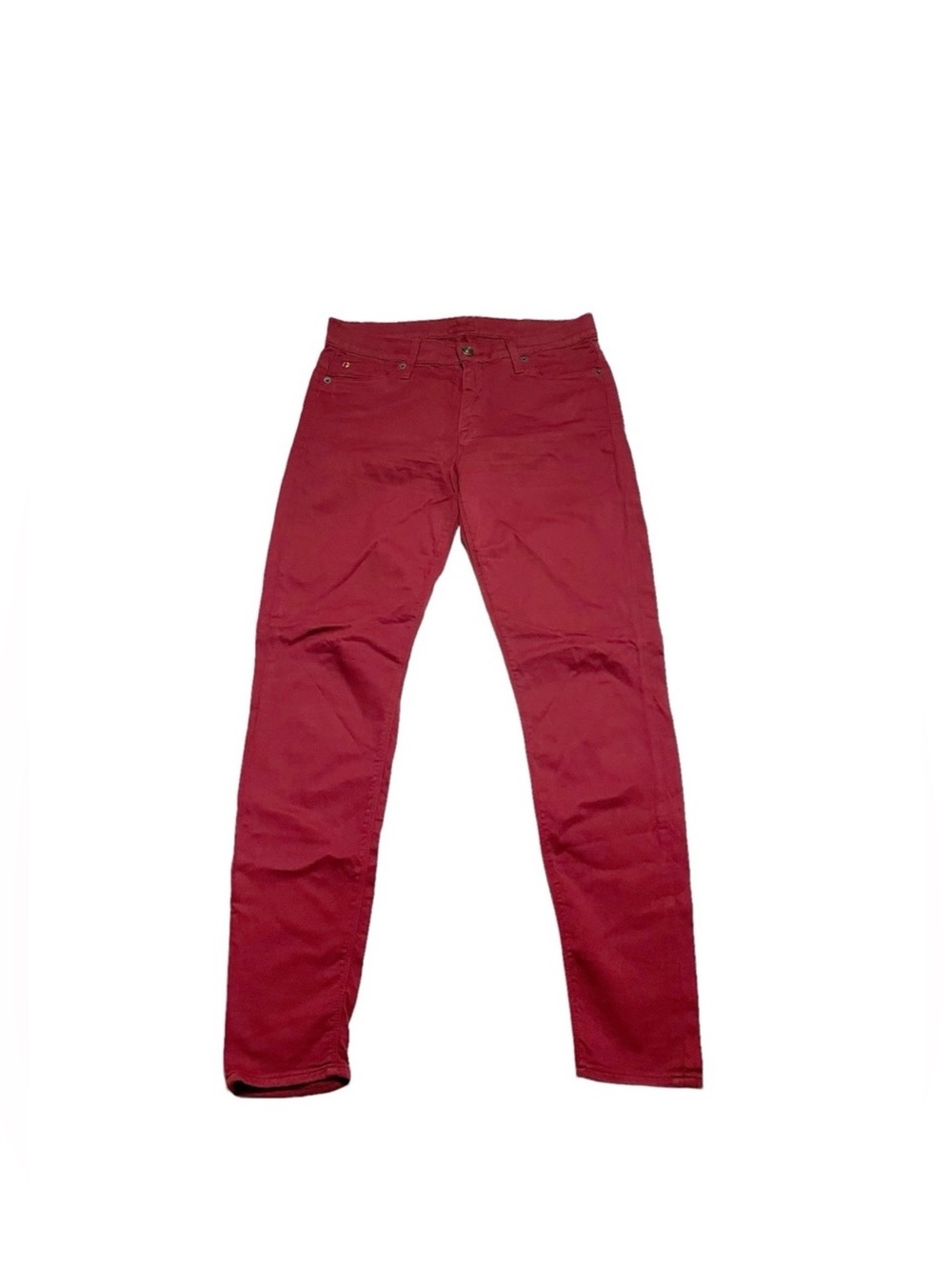 Hudson Jeans Nico Midrise Super Skinny Red Colored Skinny Jeans Size 28 Casual